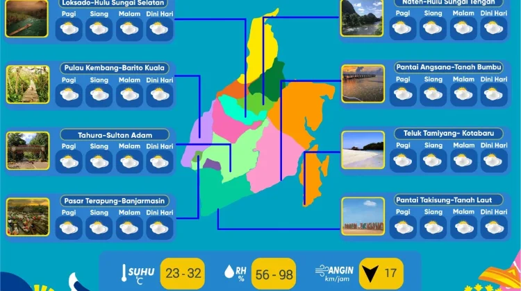 Prediksi Hari Ini Kalsel Cerah, Waktu Ideal Berwisata