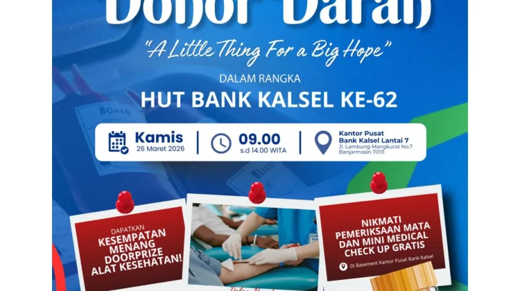 Donor Darah, Rangkaian Peringatan HUT Ke-62 Bank Kalsel