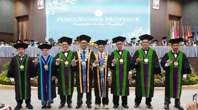 ULM Kukuhkan Enam Guru Besar, Perkuat Akademik dan Tridharma