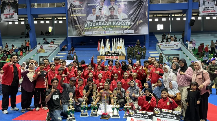 Forki Tanah Laut Juara Umum di Kejuaraan Karate Piala Pangdam XXII/Tambun Bungai