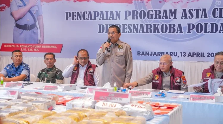 Supian HK Apresiasi Polda Kalsel Musnahkan 75 Kg Narkoba
