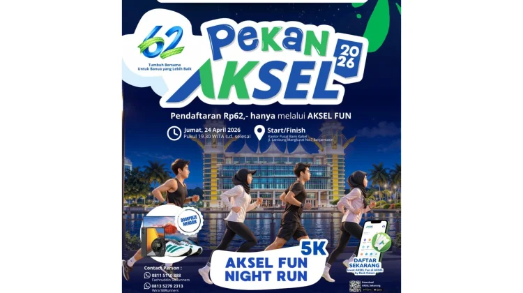 AKSEL Fun Night Run Semarakkan Malam Banjarmasin