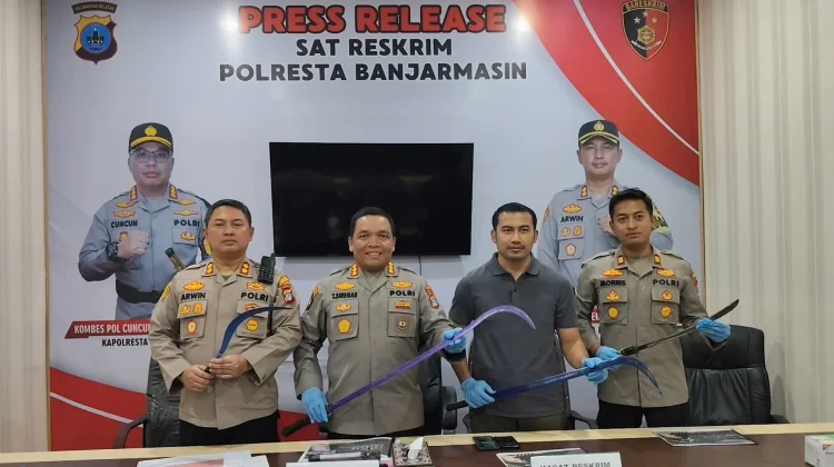 Viral Remaja Bersenjata Tajam di Banjarmasin, Delapan Pelaku Diamankan