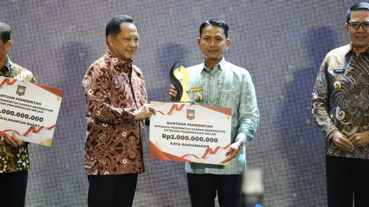 Tekan Inflasi Berbuah Manis di Panggung Nasional, Banjarmasin Diguyur Rp2 Miliar