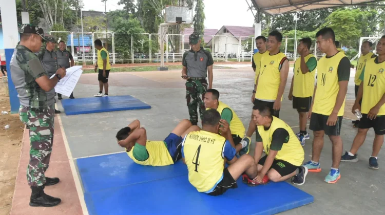 Kodim 1002/HST Laksanakan Garjas Periodik I untuk Jaga Kebugaran Prajurit