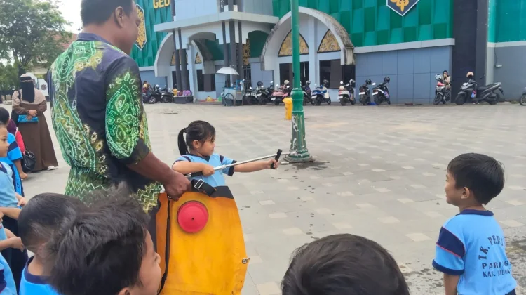 BPBD Balangan Gelar Simulasi Kebakaran di Sekolah TK
