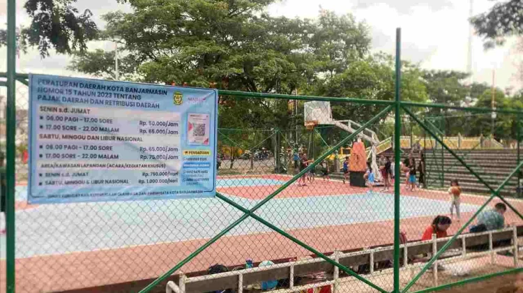 Lapangan Basket Siring Terdampak Proyek Veteran, Pemko Banjarmasin Buka Suara