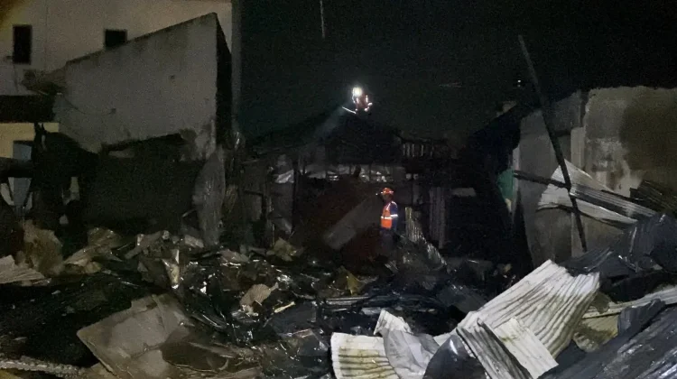 Kawasan Gang Sempit di KS Tubun Banjarmasin Terbakar, Lima Rumah Hangus