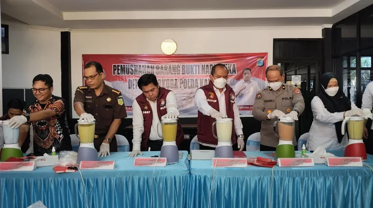 Polda Kalsel Musnahkan 2,7 Kg Sabu dan 7.019 Butir Ekstasi