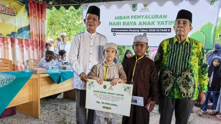 Baznas HSU Salurkan Rp58,2 Juta untuk Ratusan Anak Yatim