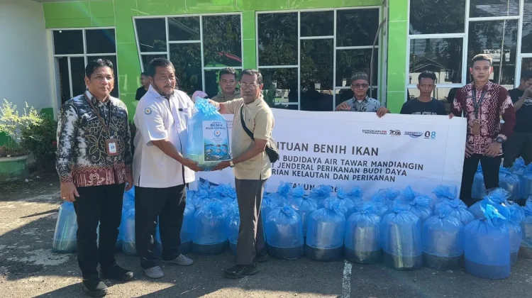 Dorong Perekonomian Warga, DKP3 Tabalong Distribusi Benih Ikan Lele