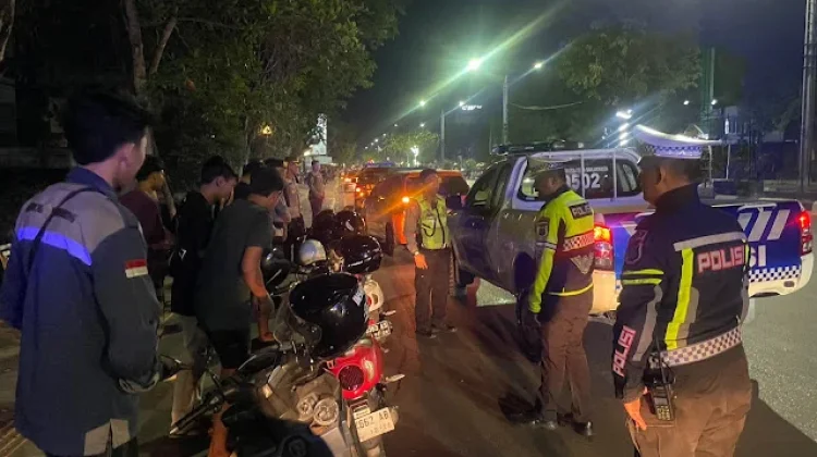 Razia Balap Liar di Banjarmasin, Polisi Tindak Puluhan Pelanggar