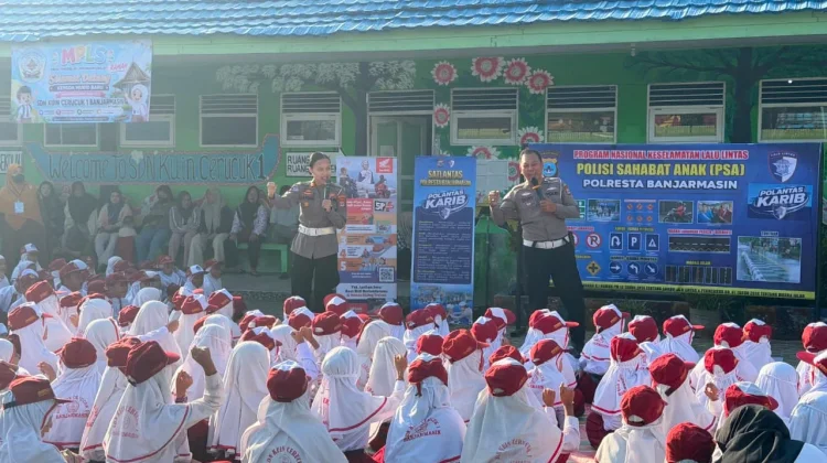 Satlantas Polresta Banjarmasin Edukasi Tertib Lalu Lintas sejak Dini