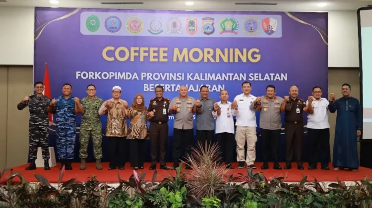 Perkuat Sinergitas, Polda Kalsel Gelar Coffee Morning Bersama Forkopimda
