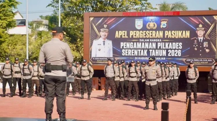 Polres Banjar Kerahkan Puluhan Personel Amankan Pilkades Serentak 2026