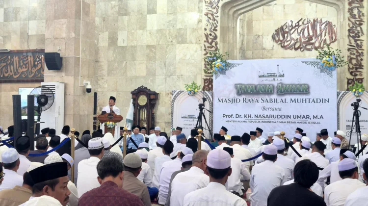 Ribuan Jemaah Hadiri Tabligh Akbar Menag RI di Masjid Raya Sabilal Muhtadin
