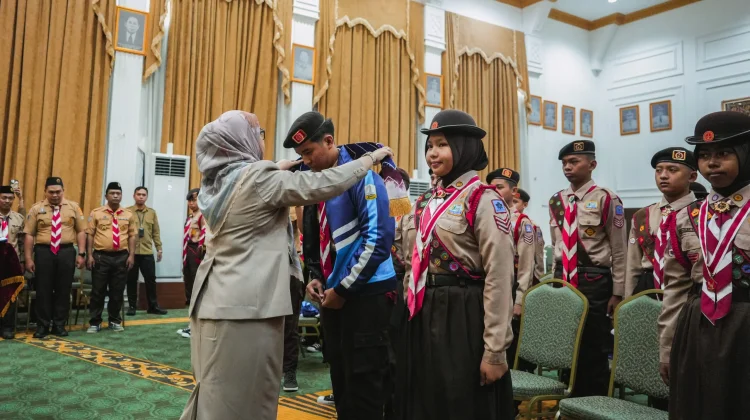Wali Kota Lisa Lepas Kontingen Jambore Nasional Pramuka XII 2026 Banjarbaru