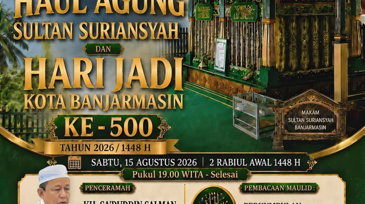 Ribuan Jemaah Diperkirakan Hadiri Haul Sultan Suriansyah ke 500 di Banjarmasin