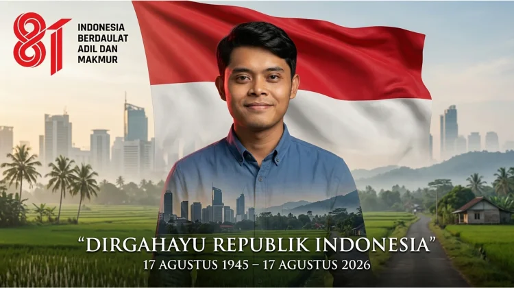 Bikin Poster HUT ke-81 RI dengan Nuansa Kota dan Pedesaan, Coba Prompt Ini