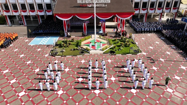 Formasi 500 Paskibraka Banjarmasin Sukses, Simbol menuju Usia 500 Tahun