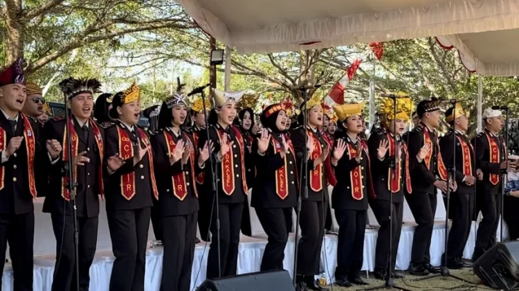 Paduan Suara Polda Kalsel Meriahkan HUT RI ke-81