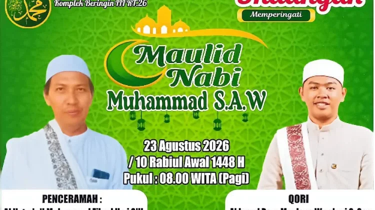 Langgar AR-Rahman Gelar Peringatan Maulid Nabi Pererat Kebersamaan Warga