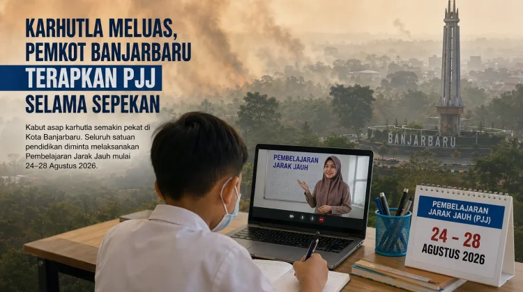 Karhutla Meluas, Pemkot Banjarbaru Terapkan PJJ Selama Sepekan