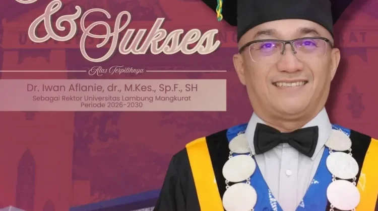 Dr Iwan Aflanie Resmi Terpilih Rektor ULM Periode 2026–2030