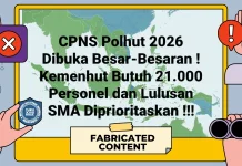 Hoaks: Kemenhut Resmi Buka CPNS Polisi Kehutanan 2026