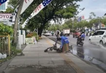 Licin dan Terkelupas, Trotoar di Banjarmasin Mengancam Warga!