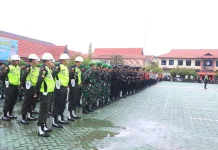 Ratusan Personel Gabungan Amankan Lebaran di Banjarmasin