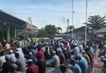 Suasana Khidmat Salat Idulfitri 1447 H di Lapas Kelas IIA Banjarmasin