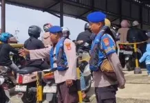 Satpolairud Lakukan Pengamanan Penyeberangan Feri Alalak–Subarjo