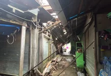 Kembali Roboh, Mayoritas Bangunan di Pasar Ujung Murung Sudah Lapuk