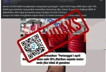 Harga BBM Naik 10 Persen "Hoaks"