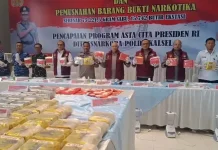 Polda Kalsel Musnahkan 75,2 Kg Sabu dan 15 Ribu Ekstasi
