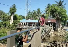 Rangka Besi Terpasang, Pembangunan Jembatan Garuda Kian Dikebut