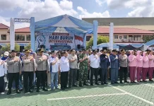 Ribuan Buruh Peringati May Day di Mapolresta Banjarmasin
