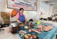Harga Ayam Potong di Pasar Pandu Banjarmasin Stabil di 40 Ribu/Kg