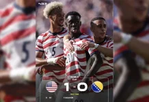 Gol Balogun Bawa Amerika Serikat Unggul 1-0 atas Bosnia di Babak Pertama