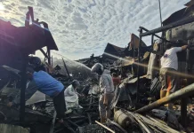 Sempat Padam Lalu Berkobar Lagi, Pasar Lima Banjarmasin Terbakar