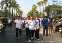 Semarak Hari Pengayoman ke-81, Kemenkum Kalsel Gelar Fun Walk