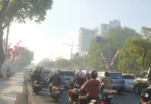 Kalsel Cerah Berawan, Banjarmasin Pagi hari diselimuti Kabut Asap