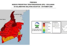 BMKG Ingatkan Potensi Kekeringan di Kalsel Periode Agustus–Oktober 2026