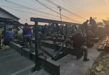 Denzipur 8/GM Kebut Pemasangan Jembatan Darurat Mantuil