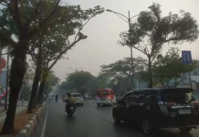 Kalsel Cerah, Kabut Asap Tipis Selimuti Banjarmasin