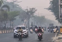 Kabut Asap Masih Selimuti Banjarmasin, ISPU Masuk Kategori Tidak Sehat