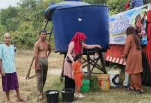 Sumur-sumur Mengering, Lanud Sjamsuddin Noor Sigap Bantu Air Bersih Warga
