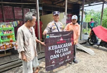 Bhabinkamtibmas Polresta Banjarmasin Gencarkan Himbauan Warga Cegah Karhutla