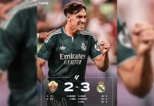 Gol Menit Akhir Espi Bawa Real Madrid Menang Dramatis atas Elche
